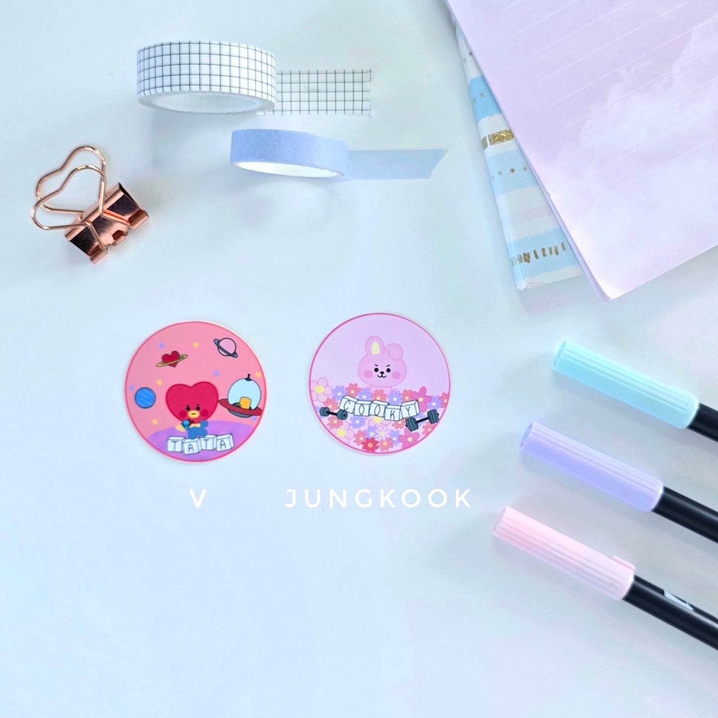 BT21 Round Stickers