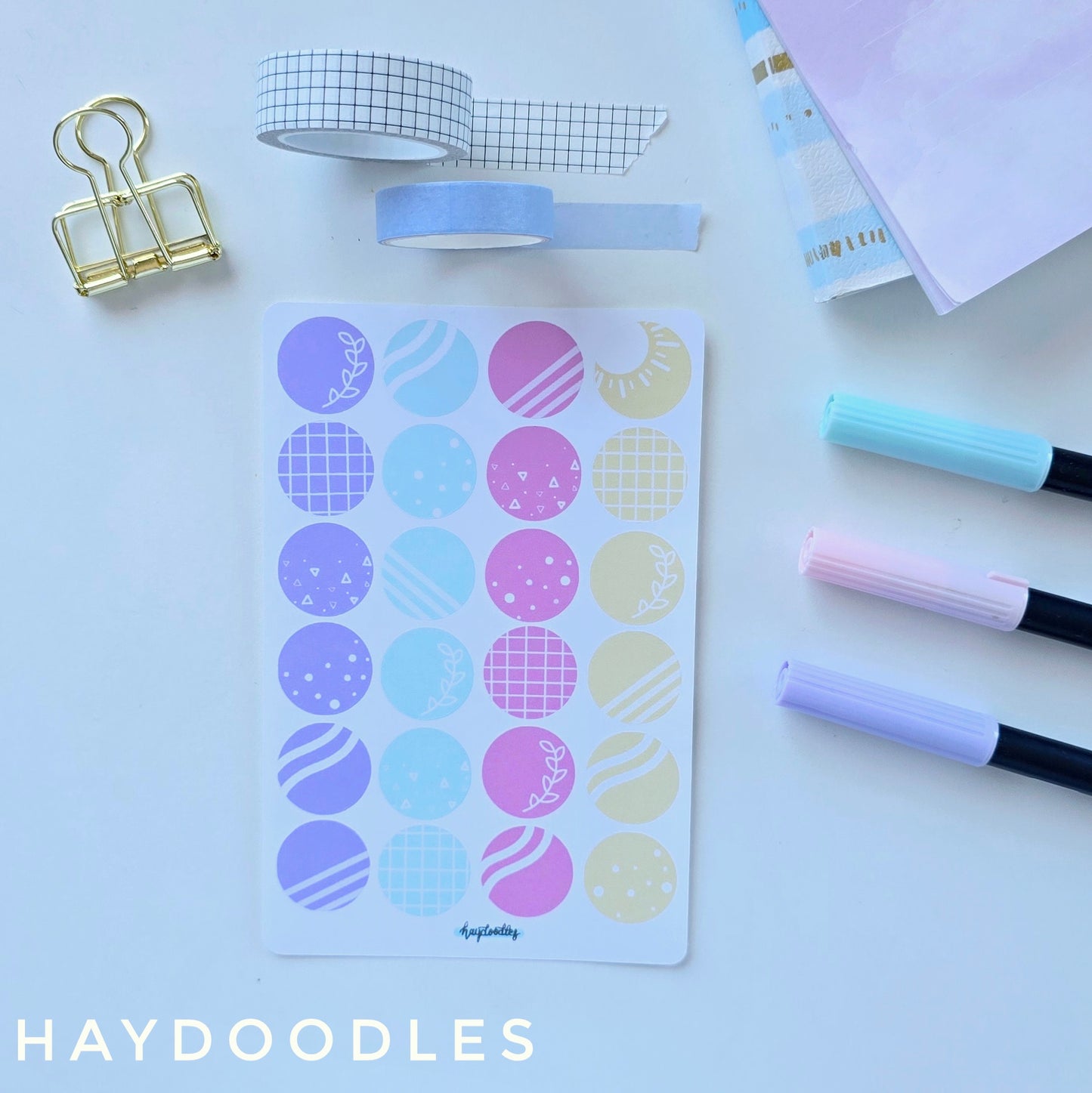 Doodle Dotted Sticker Sheet