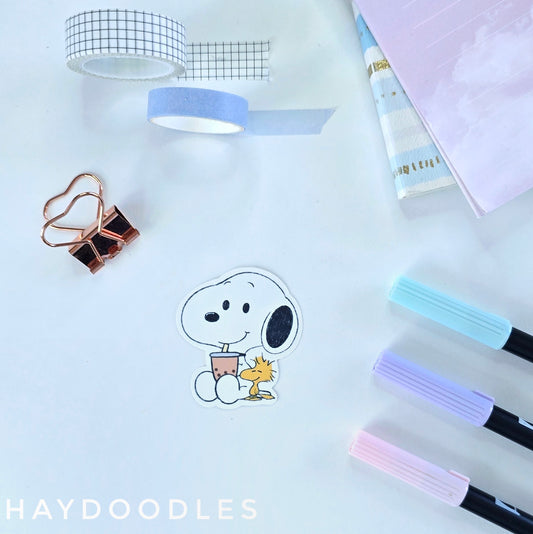 Snoopy Boba Sticker