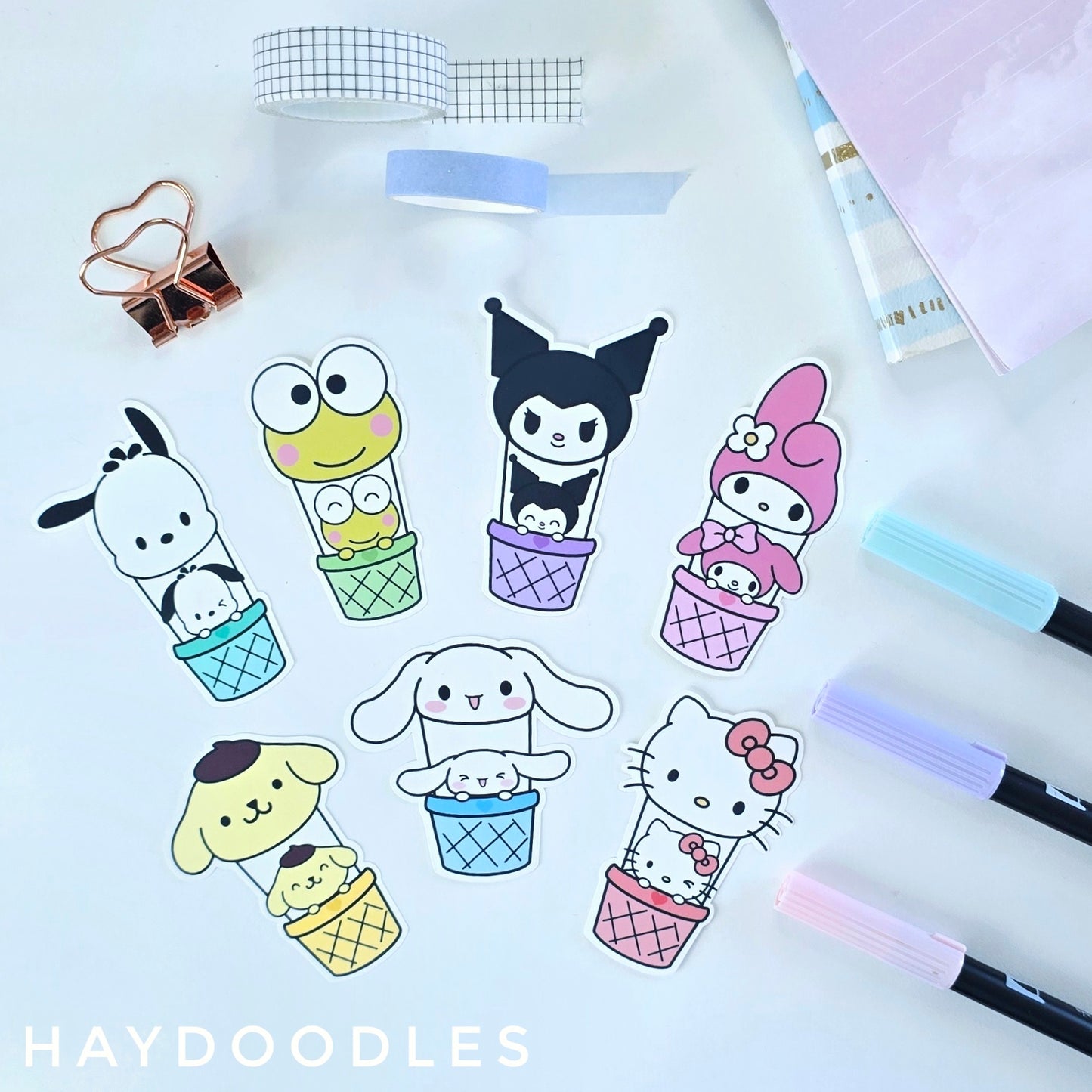 Sanrio Hot Air Balloon Stickers