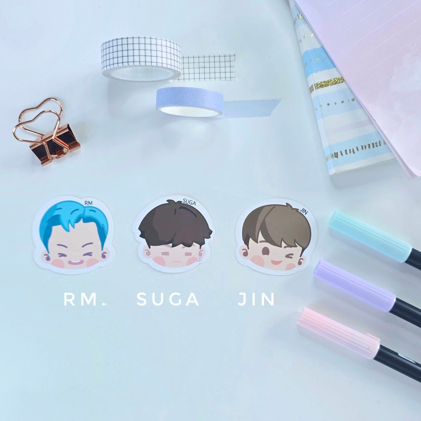 BTS Doodle Head Stickers