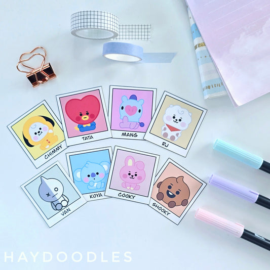 BT21 Polaroid Stickers