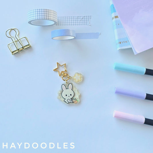 Bunny Boba Keychain
