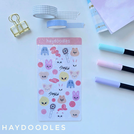 SKZ Glitter Sticker Sheet