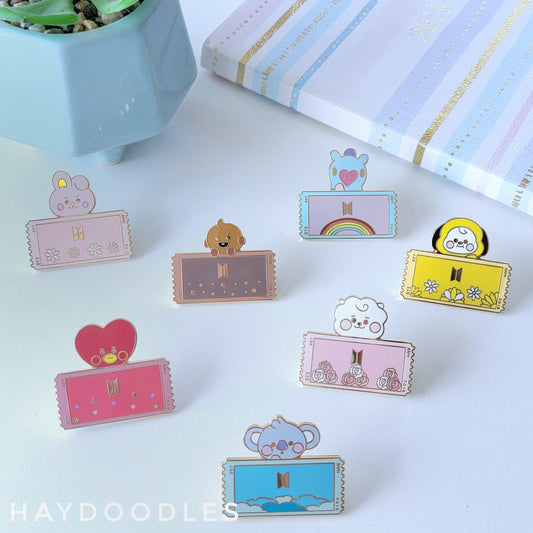 BTS Ticket Enamels