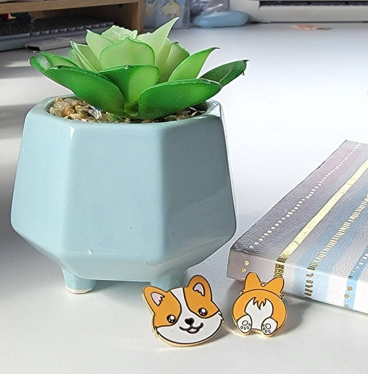 Corgi Enamel Pins