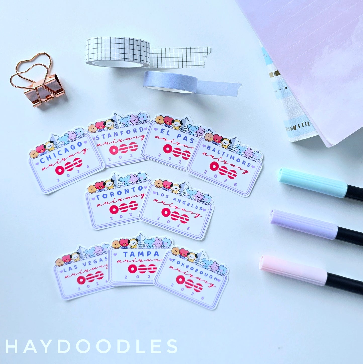 BTS:Arirang Tour Stickers